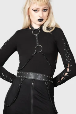 KILLSTAR My New Muse Harness - Multi-Way Faux Leather Statement Piece -Kill Star Store MY NEW MUSE HARNESS W D