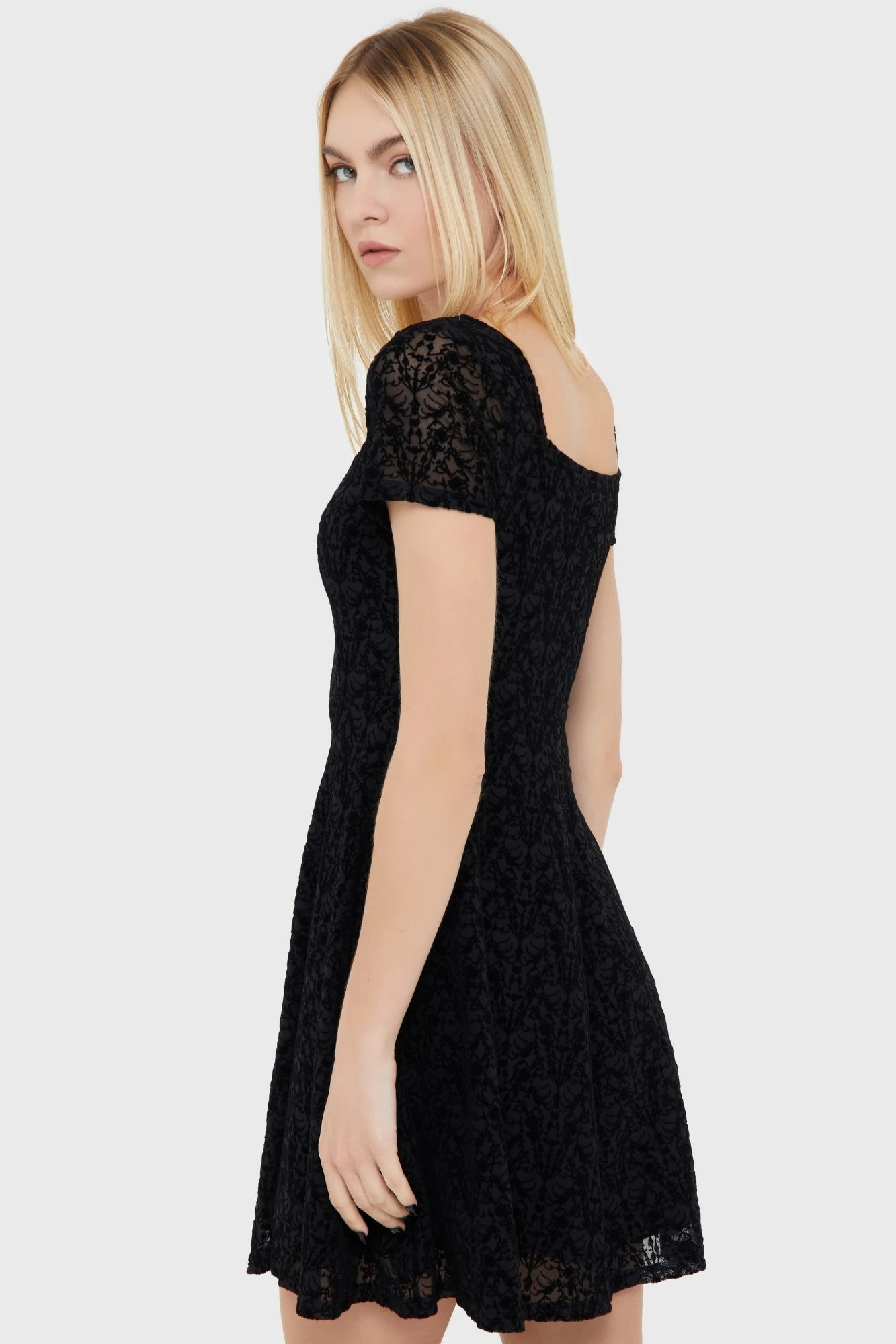 KILLSTAR x Adventure Time Marceline Burn Out Velvet Skater Dress 4 KILLSTAR x Adventure Time Marceline Burn Out Velvet Skater Dress - Image 4