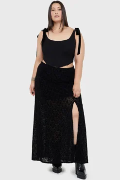 KILLSTAR x Adventure Time Marceline Burn-Out Velvet Maxi Skirt 11 KILLSTAR x Adventure Time Marceline Burn-Out Velvet Maxi Skirt -Kill Star Store Marceline Maxi Skirt PLUS D