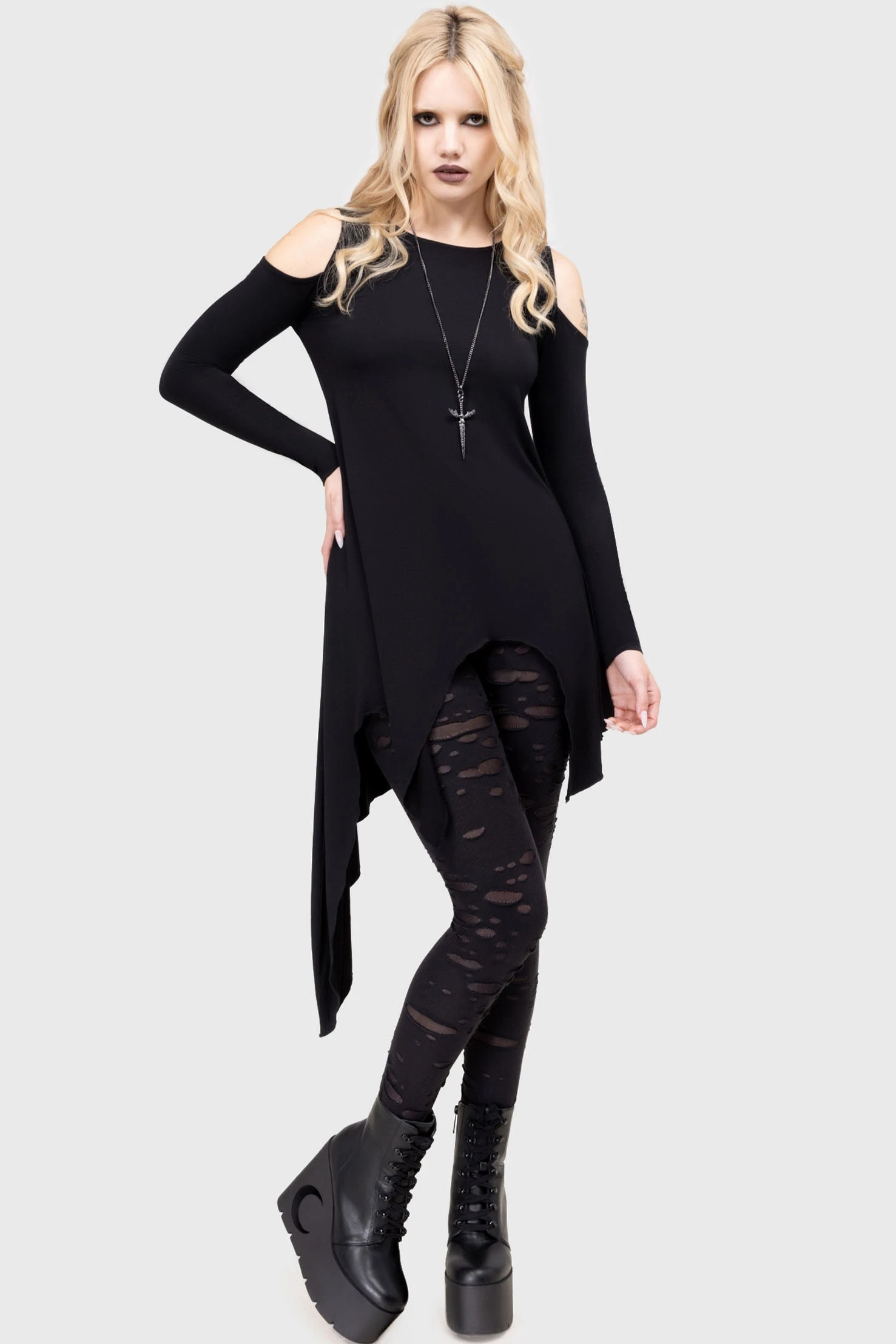 Killstar Marrowgate Distressed Leggings 2 Killstar Marrowgate Distressed Leggings - Image 2