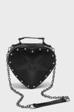 Killstar Mephistar Studded Heart Shoulder Bag
