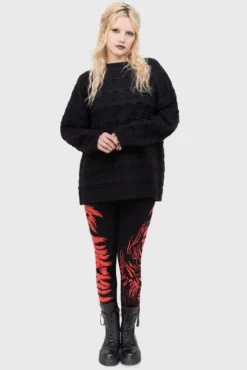 KILLSTAR Murkwood Distressed Loose Knit Sweater