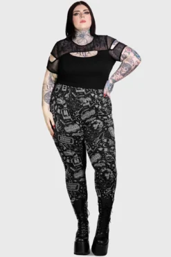 Killstar x Beetlejuice Never Trust The Living Leggings -Kill Star Store NEVER TRUST THE LIVING LEGGINGS PLUS W E 9ef7e143 d2bb 403a 80f2 316d2abfd791