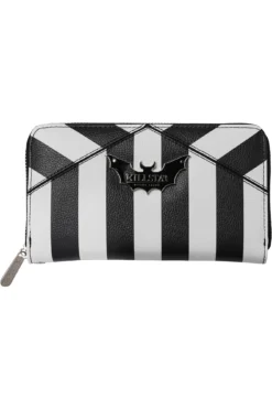 KILLSTAR Never Trust The Living Striped Wallet with Bat Plaque -Kill Star Store NEVERTRUSTTHELIVING WALLET