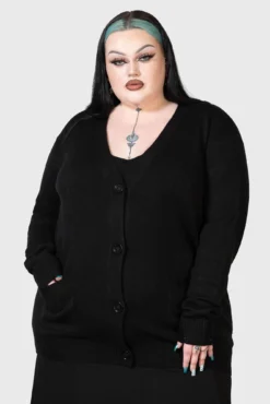Killstar Next Regret Knit Cardigan [Plus Size] -Kill Star Store NEXT REGRET CARDIGAN PLUS W D