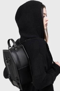 KILLSTAR Nexus Coffin Backpack with Fishnet & Moon Hardware -Kill Star Store NEXUSBAG B