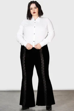 KILLSTAR Night Frights Plus Size Gothic Shirt - Skull Detail