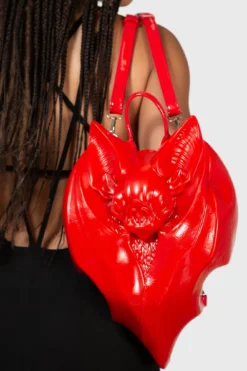 KILLSTAR Nightly Bite Red Sculpted Bat Backpack