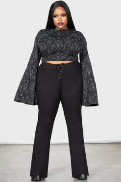 KILLSTAR Nightmagick Plus Size Flared Sleeve Crop Top -Kill Star Store NIGHTMAGICK TOP PLUS W D