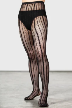Killstar Nightmeadow Striped Mesh Tights