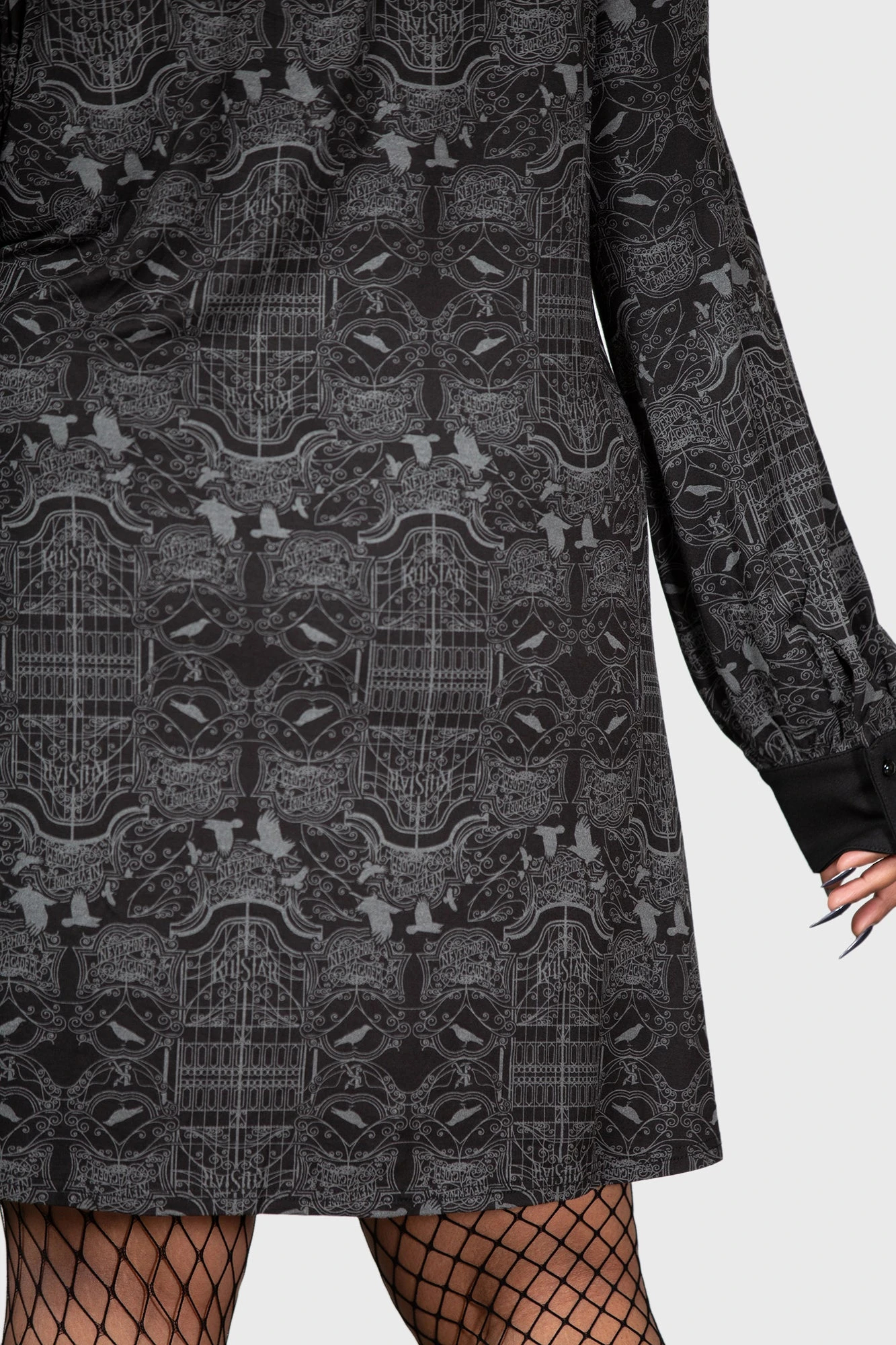 KILLSTAR Wednesday Nightshade Society Plus Size Mini Dress 2 KILLSTAR Wednesday Nightshade Society Plus Size Mini Dress - Image 2