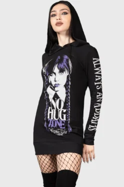 Killstar x Wednesday No-Hug Zone Longline Hoodie
