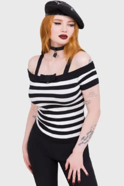 Noir Nancy Bardot Sweater