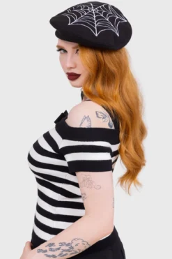 Noir Nancy Bardot Sweater -Kill Star Store NOIRNANCYBARDOTSWEATER F