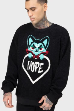 Nope Fleece Sweater -Kill Star Store NOPEFLEECESWEATER MW B
