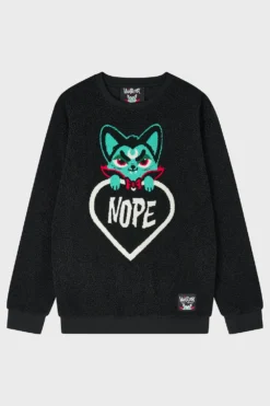 Nope Fleece Sweater -Kill Star Store NOPEFLEECESWEATER BLACK 1