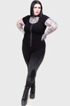 KILLSTAR x The Exorcist Night Walk Leggings - Official Horror Collab -Kill Star Store Night Walk Leggings PLUS B