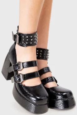Killstar Nightmarish Textured Platform Mary Janes 8 Killstar Nightmarish Textured Platform Mary Janes -Kill Star Store NightmarishMaryJanes D