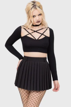 KILLSTAR Nightshade's Curse Mini Skirt - Black