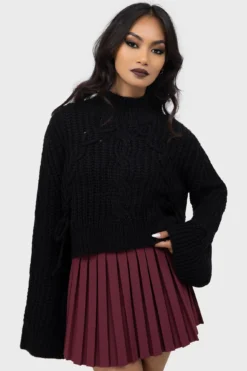 Killstar Nightshade's Curse Mini Skirt - Dark Red -Kill Star Store Nightshade s Curse Mini Skirt BURGUNDY D