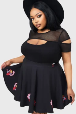 KILLSTAR Oh So Evil HIM Skater Skirt 9 KILLSTAR Oh So Evil HIM Skater Skirt -Kill Star Store OH SO EVIL SKATER SKIRT C 1