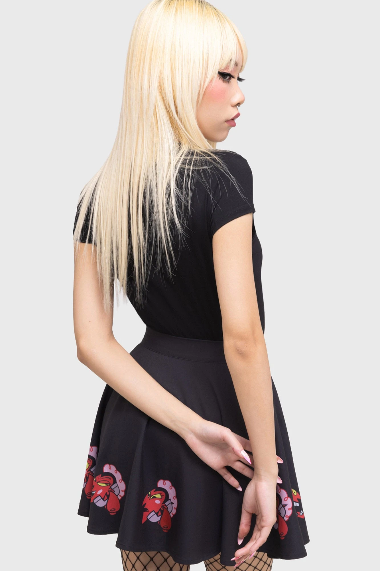 KILLSTAR Oh So Evil HIM Skater Skirt 4 KILLSTAR Oh So Evil HIM Skater Skirt - Image 4