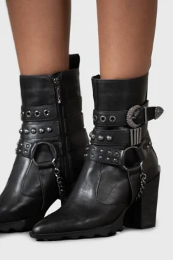 Killstar Onyx Metal Hardware Boots