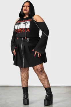 KILLSTAR Opera Crop Hoodie [Plus Size] - Dario Argento Collection -Kill Star Store OPERA CROP HOODIE PLUS W F