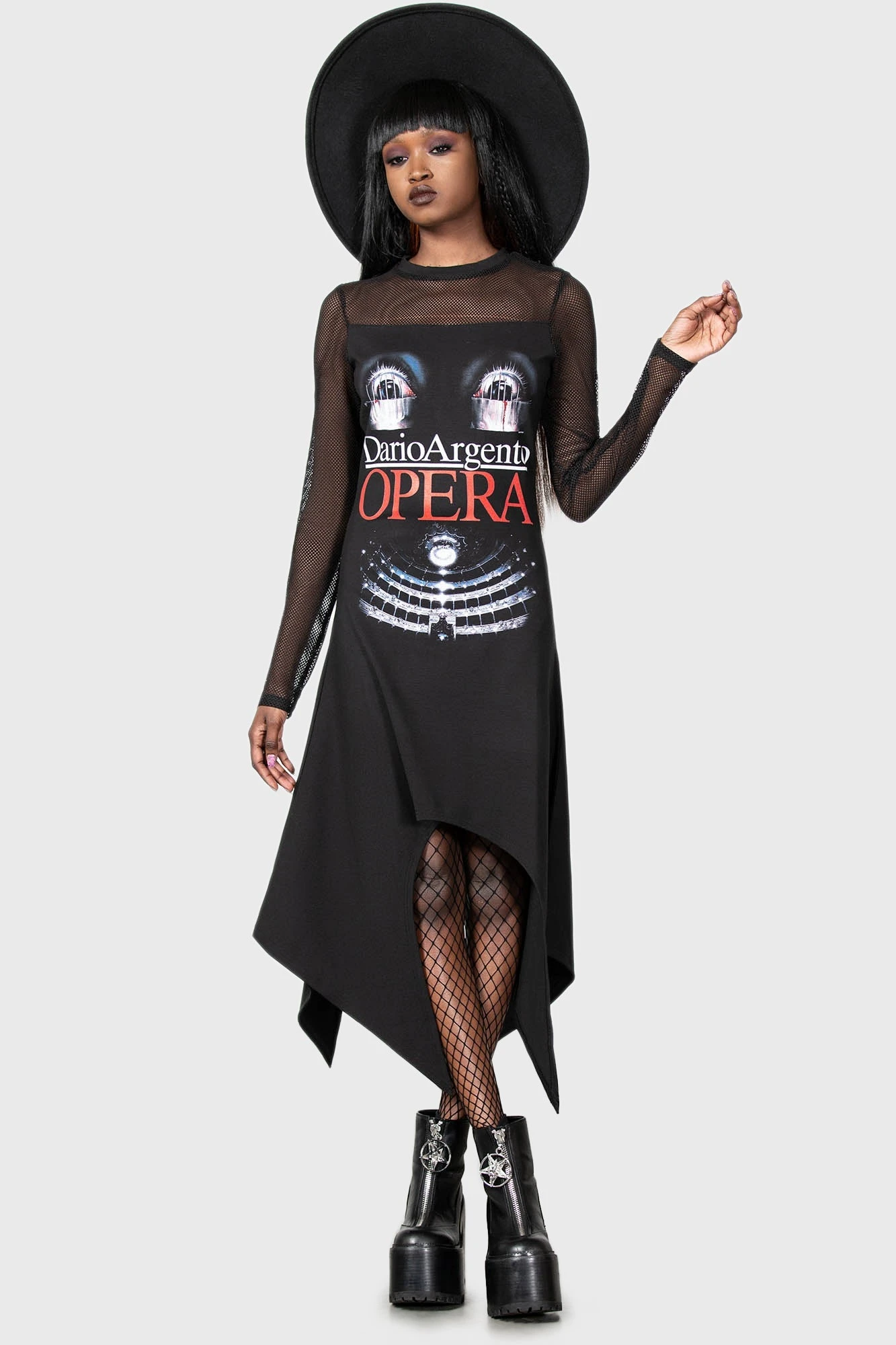 Killstar x Dario Argento Opera Dress - Gothic Mesh Hanky Hem 4 Killstar x Dario Argento Opera Dress - Gothic Mesh Hanky Hem - Image 4