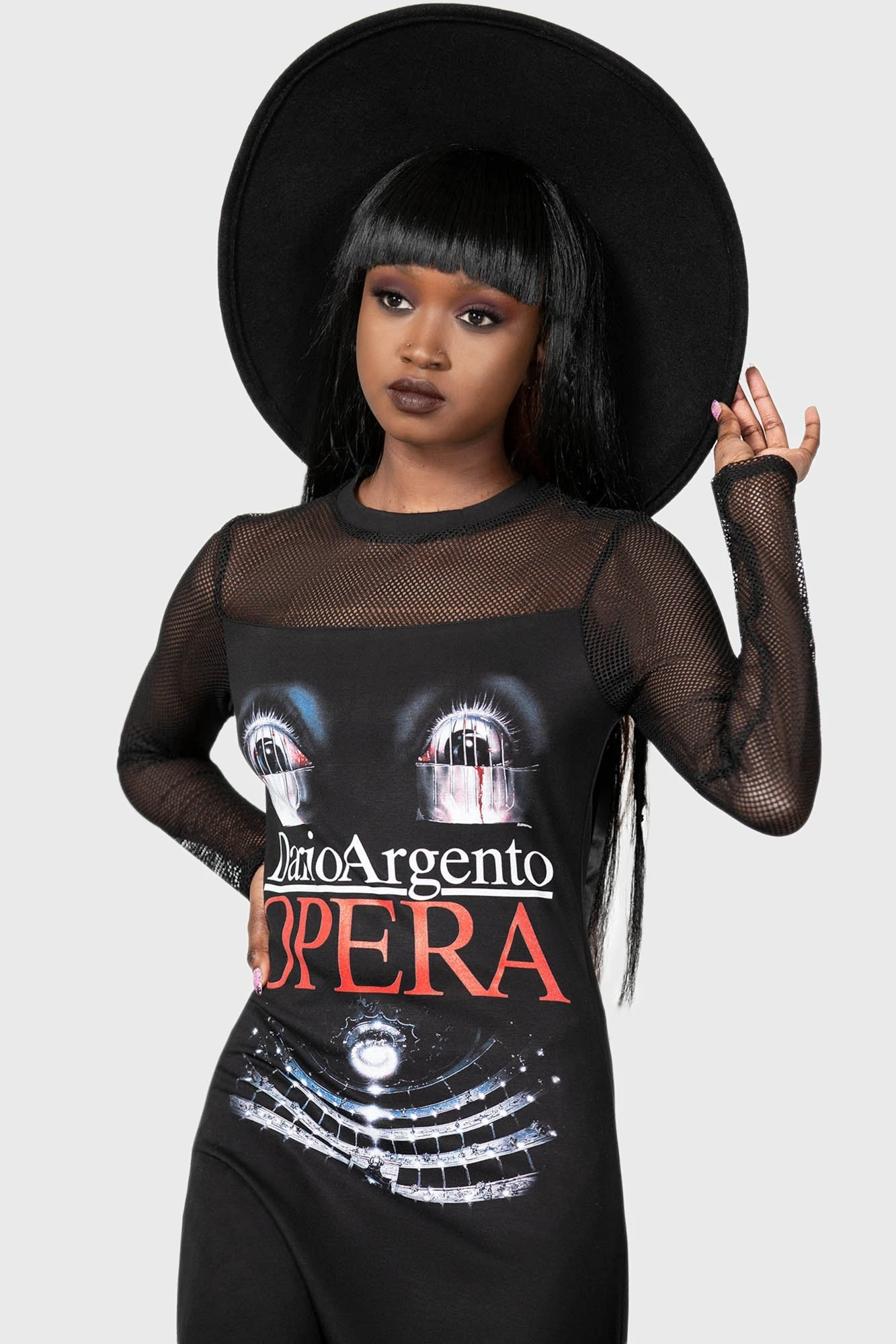 Killstar x Dario Argento Opera Dress - Gothic Mesh Hanky Hem 3 Killstar x Dario Argento Opera Dress - Gothic Mesh Hanky Hem - Image 3