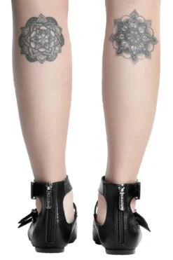 KILLSTAR Oracle Pointed Toe Flats with Crescent Hardware -Kill Star Store ORACLE FLATS D 1