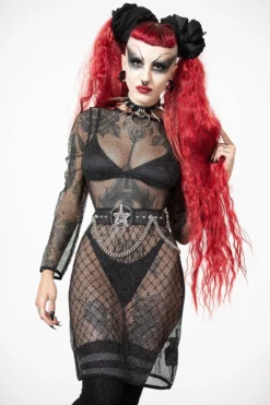 Killstar Our Inner Circle Belt - Gothic Baphomet Chain Accessory