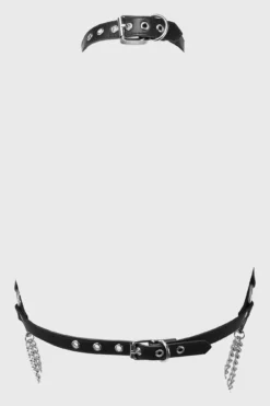 Faux Leather Body Harness with O-Ring Collar and Detachable Chains 5 Faux Leather Body Harness with O-Ring Collar and Detachable Chains -Kill Star Store OnALeashHarness B 22c84194 f7dc 401e a031 fbf72e89152e