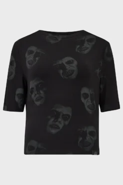 KILLSTAR x The Exorcist Pazuzu Fitted Graphic Top -Kill Star Store PAZUZUTOP BLACK 1