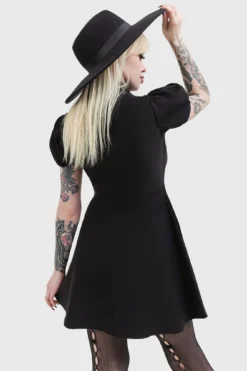 KILLSTAR Pentaphase Dress - Gothic Mini Dress with Puff Sleeves -Kill Star Store PENTAPHASE DRESS W G