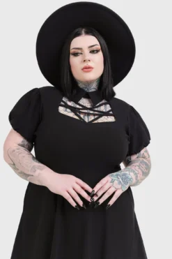 KILLSTAR Pentaphase Dress - Gothic Mini Dress with Puff Sleeves -Kill Star Store PENTAPHASE DRESS PLUS W D 06b589b1 4308 4727 8433 6de042c9e880