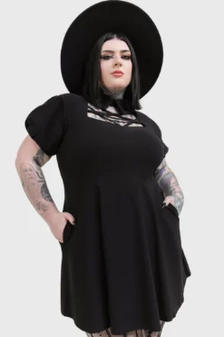 KILLSTAR Pentaphase Dress - Gothic Mini Dress with Puff Sleeves -Kill Star Store PENTAPHASE DRESS PLUS W E 5da88cc7 cafd 4b2c 83fa 41b07cfb53d2