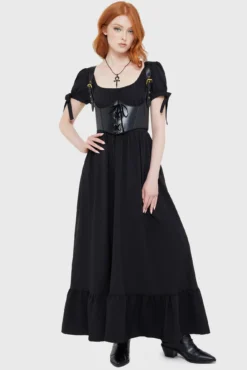 Killstar Phantoms Embrace Harness - Gothic Brass Gold Underbust -Kill Star Store PHANTOMSEMBRACEHARNESS BLACK C