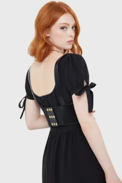 Killstar Phantoms Embrace Harness - Gothic Brass Gold Underbust -Kill Star Store PHANTOMSEMBRACEHARNESS BLACK D