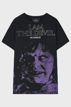 KILLSTAR x The Exorcist Power Of The Devil Graphic T-Shirt -Kill Star Store POWEROFTHEDEVILT SHIRT BLACK 1