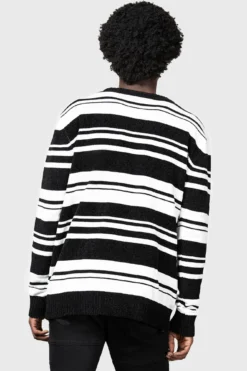 KILLSTAR x Wednesday Pugsley Addams Striped Unisex Sweater -Kill Star Store PUGSLEY ADDAMS SWEATER MENS D