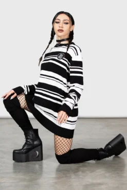 KILLSTAR x Wednesday Pugsley Addams Striped Unisex Sweater -Kill Star Store PUGSLEY ADDAMS SWEATER W D