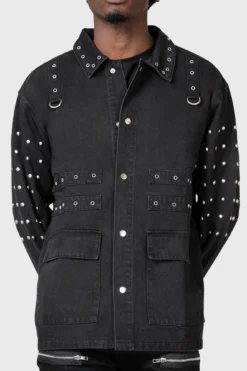 Punktured Shacket -Kill Star Store PUNKTURED SHACKET MENS C