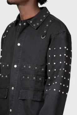 Punktured Shacket -Kill Star Store PUNKTURED SHACKET MENS E
