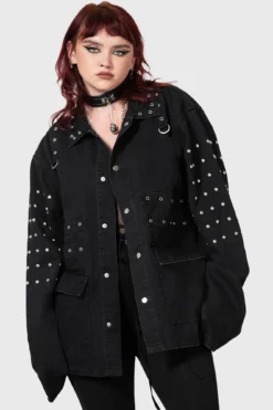Punktured Shacket -Kill Star Store PUNKTURED SHACKET W D