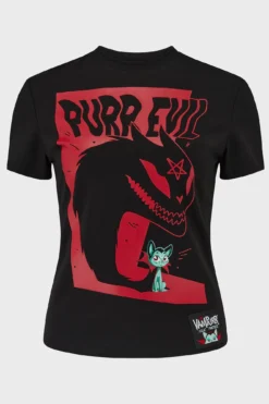 Purr Evil Tee -Kill Star Store PURREVIL TEE BLACK 1