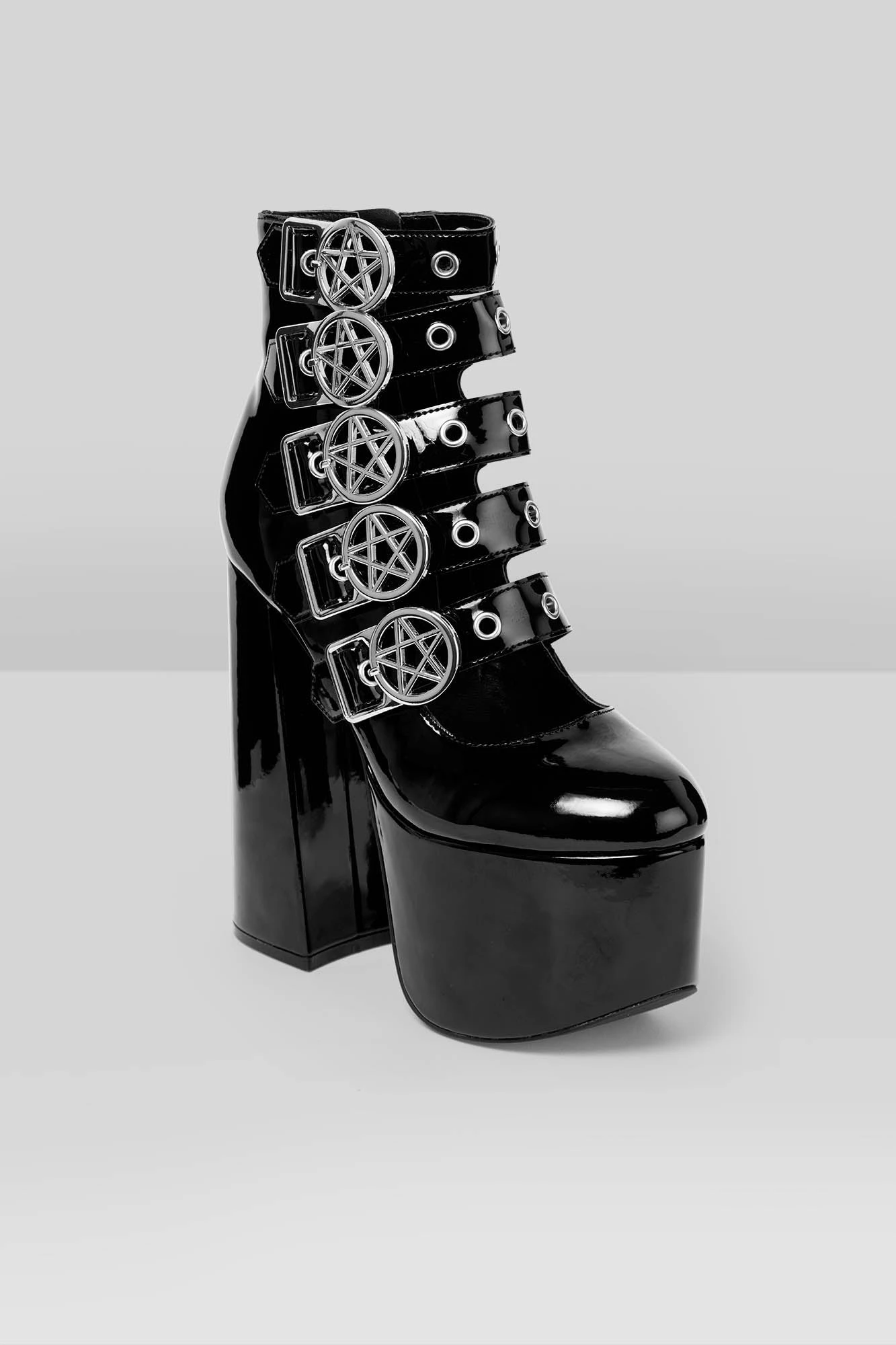 Killstar Panic Platform Shoes - Gothic Pentagram Heels 2 Killstar Panic Platform Shoes - Gothic Pentagram Heels - Image 2