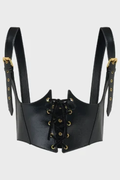 Killstar Phantoms Embrace Harness - Gothic Brass Gold Underbust