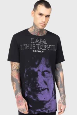 KILLSTAR x The Exorcist Power Of The Devil Graphic T-Shirt -Kill Star Store Power Of The Devil T Shirt C