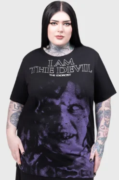 KILLSTAR x The Exorcist Power Of The Devil Graphic T-Shirt -Kill Star Store Power Of The Devil T Shirt PLUS B